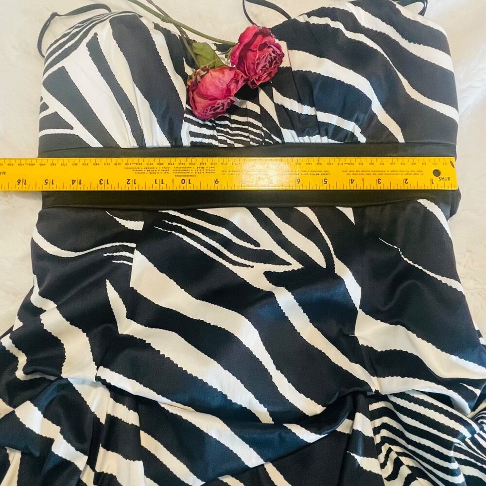Zebra Print Strapless Party Dress By Ruby Rox Size 11 - Picture 9 of 11